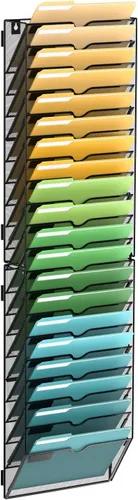Vista 11 de SUPEASY Organizador de Archivos de Pared de Malla para Oficina, Soporte de Correo Colgante, Organizador de Pared para Revistas para Oficina Negro