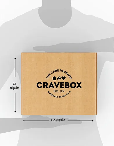 Vista 3 de Caja de snacks de lujo CraveBox, cesta de regalo con variedad de paquetes de barras, trozos, dulces y galletas, golosinas dulces y saladas