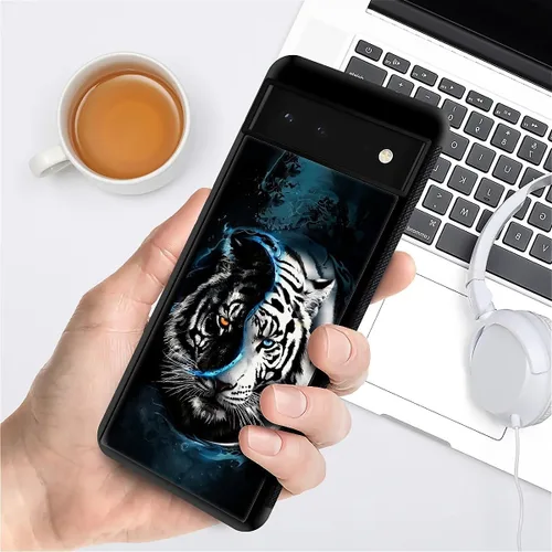 Vista 1859 de Compatible con Google Pixel 4A 5G Mobile Case Creative Acrylic Panel trasero Silicona Protección Grip especialmente diseñado para Google Pixel 4A 5G