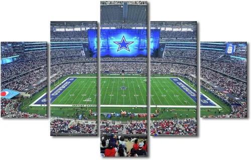 Vista 94 de TUMOVO Allegiant Stadium Arte de Lienzo para Pared de Sala de Estar Equipo de Fútbol Americano Pintura Moderna Nevada Las Vegas Cuadro Deportivo