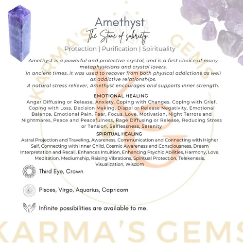 Vista 9 de Amatista, 3-4 pulgadas, 4 facetas, torres de cristal, curación natural, obelisco, curación de reiki, rejilla de cristal, punto único, chakra reiki