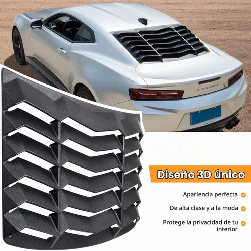Vista 2 de Cubierta para luneta trasera para parabrisas Chevrolet Chevy Camaro 2010 2011 2012 2013 2014 2015, protector solar estilo GT Lambo, ajuste