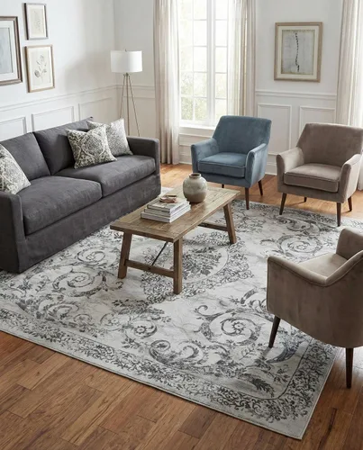 Vista 52 de Rugs.com Alfombra de la colección Finsbury, alfombra mediana de 2 x 3 pies, color beige, perfecta para salas de estar, comedores grandes, planos