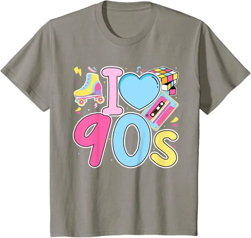 Vista 39 de I Love 90's Retro Style Nostalgia Vibe Funny 1990's Party T-Shirt Negro