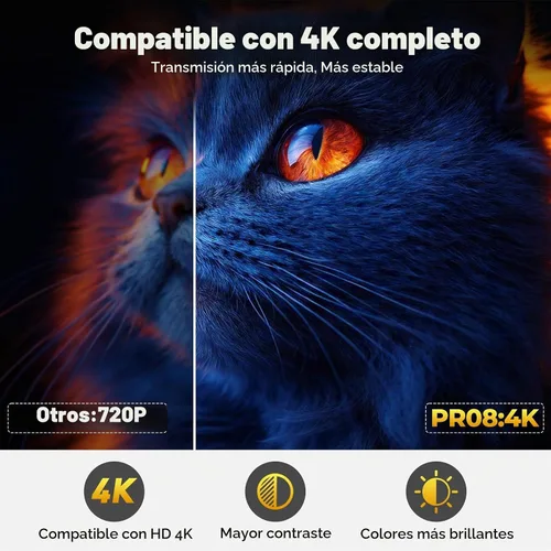 Vista 4 de Mini proyector con Bluetooth y WiFi, proyector portátil mejorado de 200 lúmenes ANSI 4K, enfoque automático/Keystone, compatible con iPhone/TV