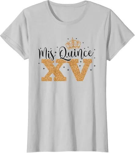 Vista 19 de Camiseta de quinceañera Mis Quince para cumpleaños número 15 Blanco