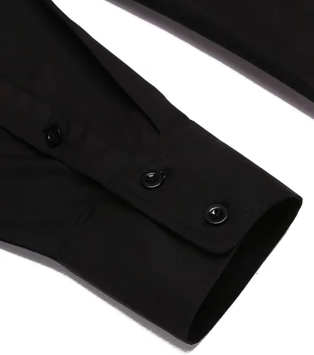 Vista 6 de Camisa de manga larga COOFANDY para hombre con bordado wéstern y botones estilo informal