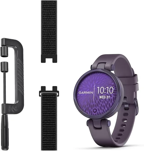 Vista 3 de Sport Mesh Strap Compatible with Garmin Lily GPS Smartwatch Bands Woven Nylon Replacement Accessory Watch Wristband with Remove Band Tool