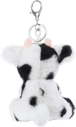 Vista 4 de Apricot Lamb Cute Toys - Llavero de peluche clásico de ternero de vaca para bolsa de niños, bolso, mochila y bolso (5 pulgadas)