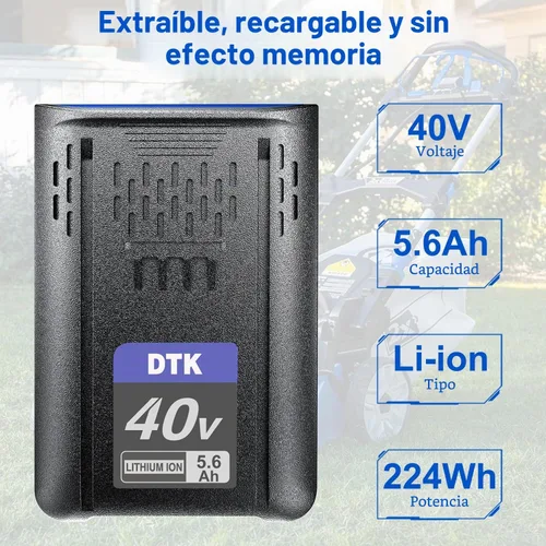 Vista 2 de Reemplazo DTK para batería Kobalt 40V 5600mAh