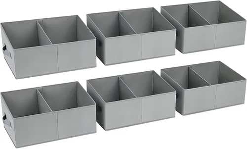 Vista 76 de DIMJ Contenedores de almacenamiento trapezoidales para ropa, 4 paquetes organizadores de armario y cestas de almacenamiento, cestas plegables