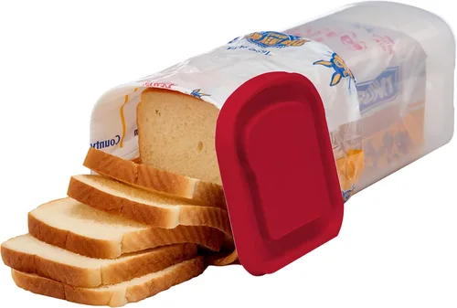 Vista 7 de Buddeez Bread Buddy Caja de Pan – Mantiene las Hogazas de Pan Frescas – Tapa Roja, Paquete de 1