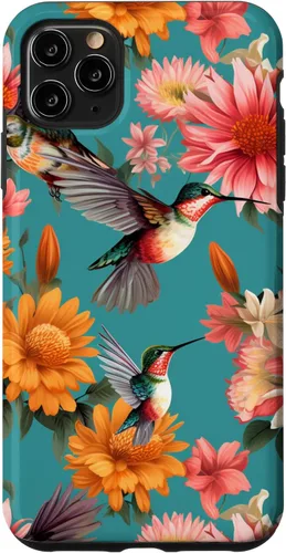Vista 13 de Funda para iPhone 17 de colibríes en vuelo