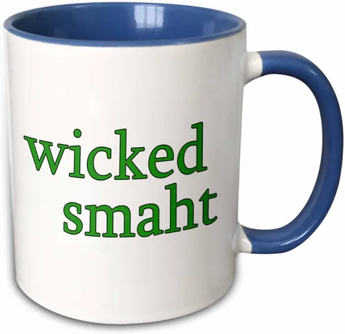 Vista 12 de 3dRose EvaDane - Citas divertidas - Wicked Smaht. Green. - Tazas (mug_193286_4)