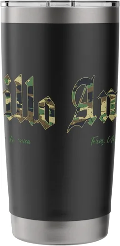 Vista 2 de Amarillo Gothic Design Camouflage Version Stainless Steel Insulated Tumbler