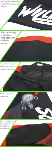 Vista 6 de Conjunto de Camiseta y Pantalones de Motocross para Hombre, Equipo MX para Bicicleta de Tierra Todoterreno, Ropa de Carreras para Adultos