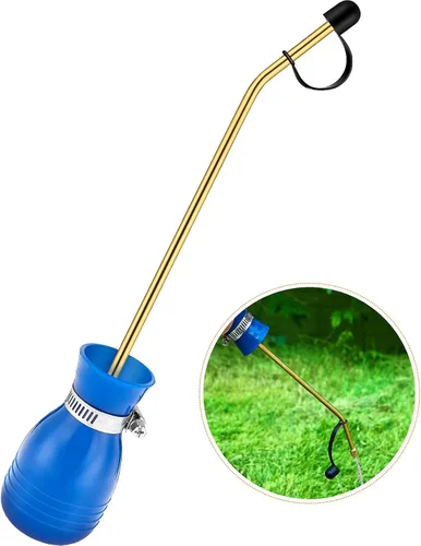 Vista 10 de Boao Polvo de tierra de diatomeas pulverizador de polvo de 4.6 onzas con dispensador de aplicador de polvo de jardín largo de cobre para suministros