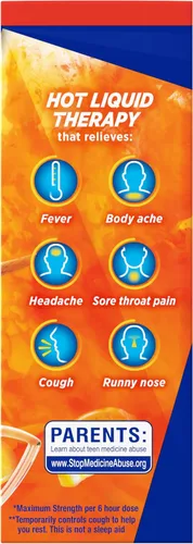 Vista 8 de Theraflu Max Strength - Medicina nocturna contra la gripe para aliviar los síntomas de la gripe con acetaminofeno, dextrometorfano HBr, y maleato