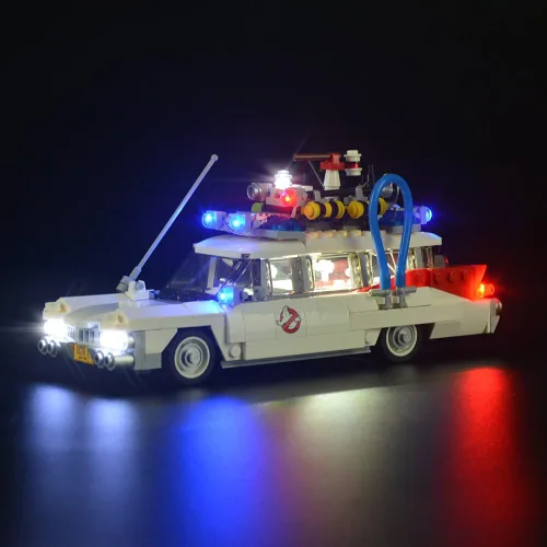 Vista 9 de GEAMENT Kit de luz LED compatible con Lego 10274 Ghostbusters ECTO-1 (Ver.2020) - Juego de iluminación para modelo de construcción de creadores