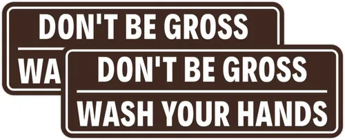 Vista 55 de Letrero de puerta o pared con texto en inglés "Don't Be Gross ("No seas gros") con texto en inglés "Don't Be G