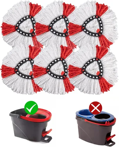 Vista 18 de Matthew Cleaning - Juego de 3 cabezales de repuesto de microfibra azul compatible con EasyWring Spin Mop Reemplazar la cabeza EasyWring de alta