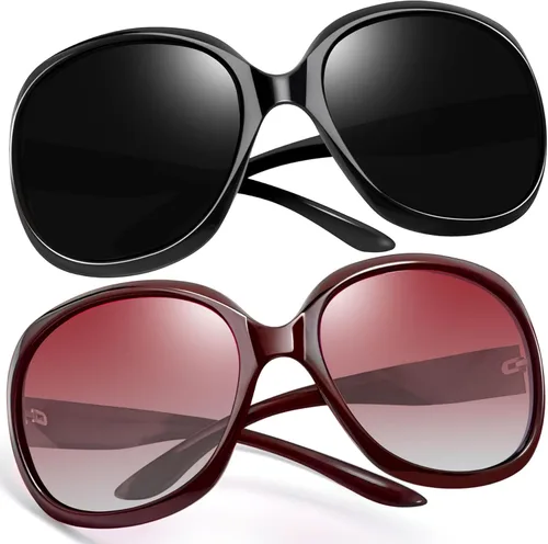 Vista 220 de Joopin Lentes de sol de gran tamaño para mujer, polarizados, grandes, para conducción, protección UV, grandes sombras