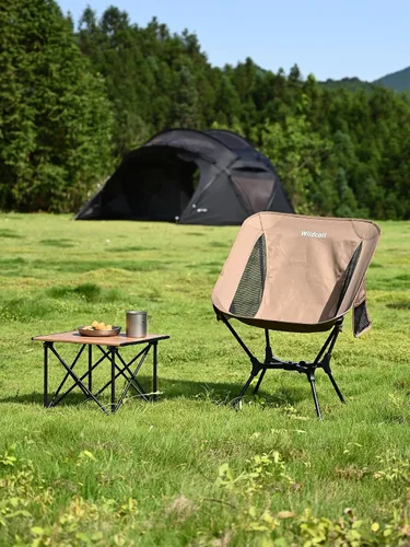 Vista 10 de WildCall Silla de camping plegable ligera con marco de configuración rápida, silla de playa compacta para mochileros con pies antideslizantes 2 Azul