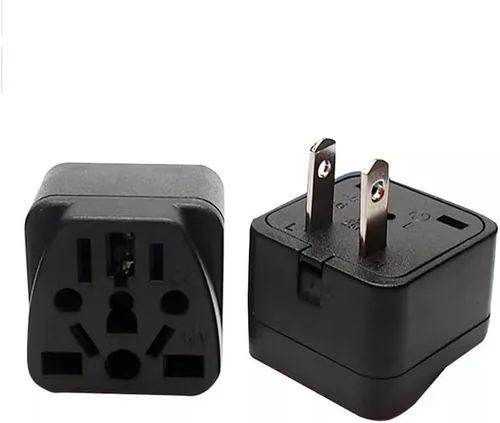Vista 10 de Toptekits - Paquete de 2 adaptadores universales de enchufe de viaje, tipo B de EE. UU., convertidor de enchufe internacional a Estados Unidos Blanco