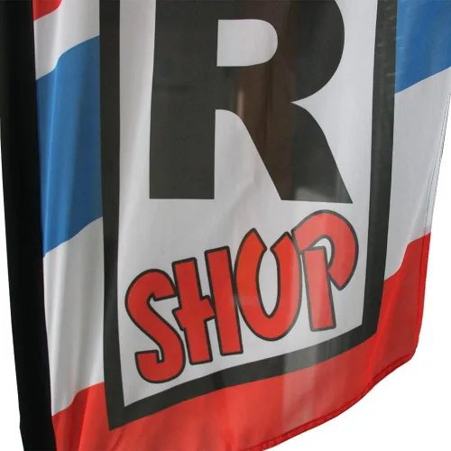 Vista 5 de Bandera hecha punto diseño personalizado de la pluma de la playa del poliéster bandera promocional del swooper de 11.2 pies sin postes y Barbacoa