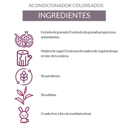 Vista 4 de ALEA - Acondicionador de cabello de color - Acondicionador para cabello de color - 16.9 fl oz - con extracto de granada y madera de nogal - Prolonga