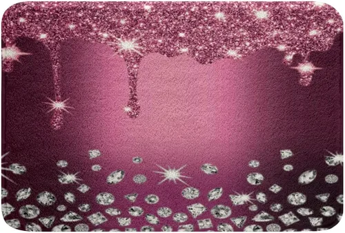 Vista 25 de Feelyou Alfombras de baño con lazo coquette de 16 x 24 pulgadas, tapetes de baño Leopared con lazos para niños, adolescentes y adultos con purpurina