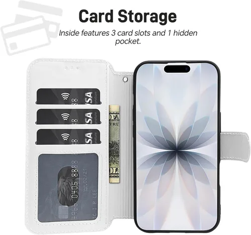 Vista 7 de SWEET TANG Funda protectora para iPhone 17, con tarjetero y tarjetero Patrón 828