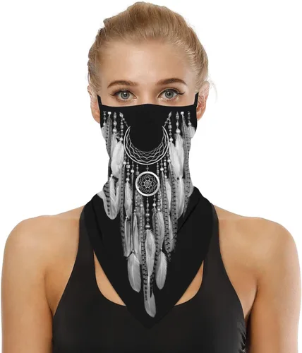 Vista 12 de YAYOUREL Polaina para el cuello, cubrebocas, bandanas para hombres y mujeres, de verano, UV, bufanda, cubrebocas, pasamontañas, diademas