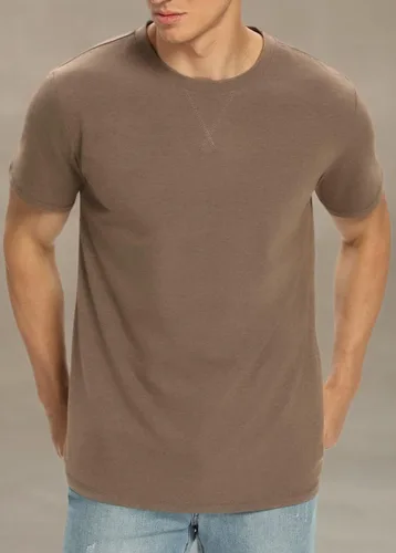 Vista 92 de NITAGUT Camiseta clásica de algodón para hombre con cuello redondo