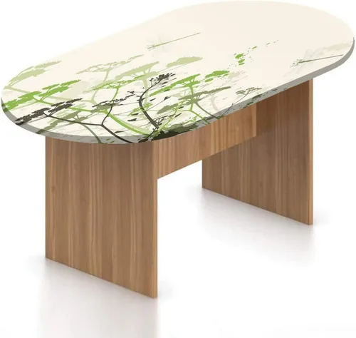 Vista 8 de Mantel ajustable ovalado, mantel ajustable de poliéster elástico con libélula, plantas naturales, césped, flores silvestres, efectos de pincel, se