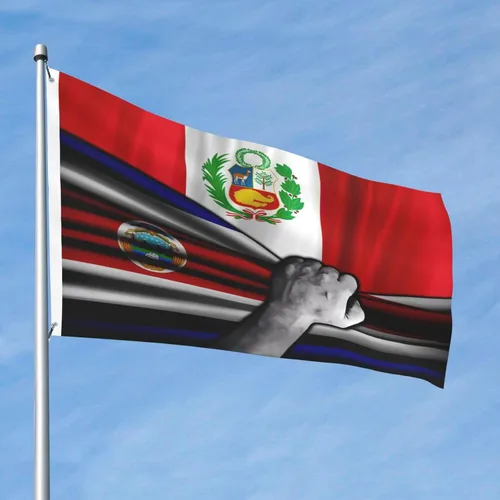Vista 10 de Bandera de Costa Rica y República Dominicana de 2 x 3 pies, bandera para exteriores, bandera de doble cara, bandera de jardín, bandera de bienvenida