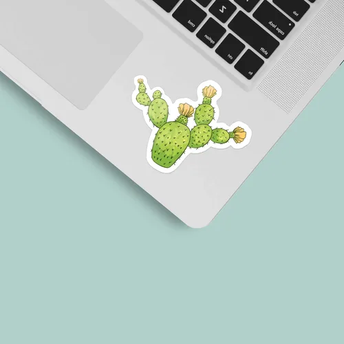 Vista 3 de Calcomanía de cactus, lindas calcomanías de plantas del desierto para botella de agua Hydroflask de vinilo de cactus para laptop, calcomanía de mamá