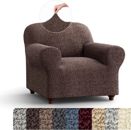 Vista 31 de PAULATO BY GA.I.CO. Funda elástica para sillón – Funda de sofá – Funda de sofá biplaza – Protector lavable de ajuste de forma de 1 pieza para Beige