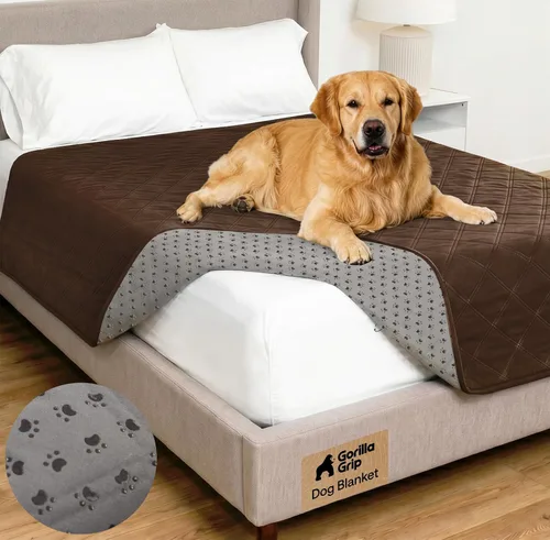 Vista 27 de GORILLA GRIP® Manta impermeable para perro, funda de sofá a prueba de fugas para perros, parte trasera de agarre de silicona, protege el sofá