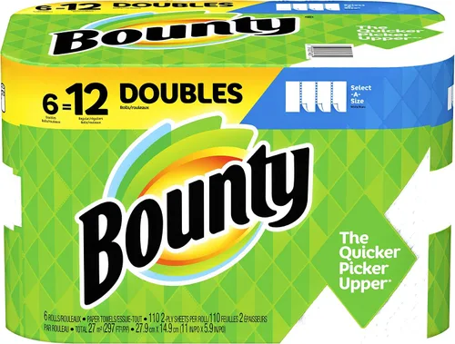 Vista 21 de Bounty Select-a-Size - Toallas de papel, color blanco, 12 rollos (paquete de 1)