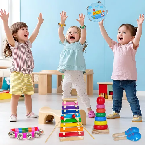 Vista 8 de Childom - Instrumentos musicales para niños pequeños, juguetes musicales para bebés, regalos educativos para niños en edad preescolar, regalos