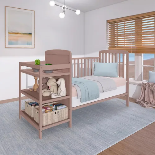 Vista 12 de Dream On Me Anna - Cuna convertible 3 en 1 y cambiador, GREENGUARD Gold Azúcar Moreno
