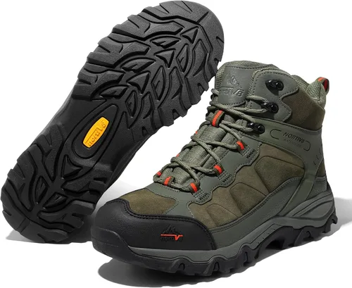 Vista 48 de NORTIV 8 - Botas de senderismo impermeables para hombre, zapatos de montañismo ligeros para exteriores