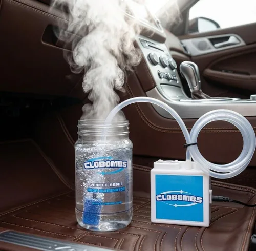Vista 2 de Potente kit eliminador de olores de automóvil, elimina los olores fuertes de cigarrillos, humo, perro, gato, moho y mofeta de vehículos