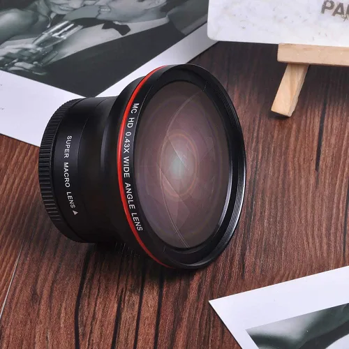 Vista 7 de Lente gran angular HD profesional de 2.047 in 0.43x con porción macro para cámaras DSLR Nikon D7100 D7000 D5500 D5300 D5200 D5100 D3300 D3200 D3100