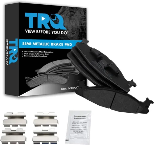 Vista 78 de TRQ Pastillas de freno delanteras semi metálicas compatibles con Ford Expedition 2018-2021 F-150 2018-2020 Lincoln Navigator 2018-2022
