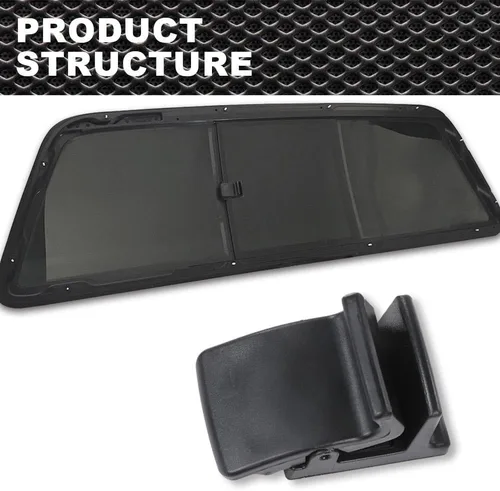 Vista 3 de CNNELL Cerradura de pestillo de puerta corredera compatible con Ford F150 1997-2004/Fit Ford F250 1997-1999 Cerradura manual de vidrio para ventana