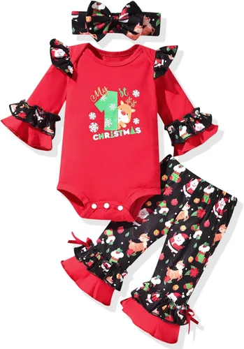 Vista 22 de HINTINA Conjunto de ropa para bebé recién nacida con diadema para el primer Halloween