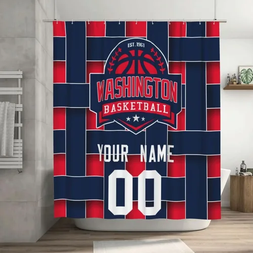 Vista 30 de Atlanta - Cortinas de ducha personalizadas con nombres y números, cortinas de ducha personalizadas con regalos para amantes, hombres, mujeres