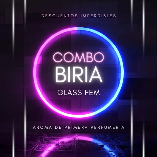 COMBO BIRIA GLASS PRIVADO de AROMA DE PRIMERA